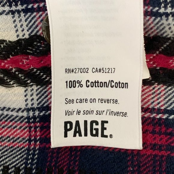 PAIGE Mya Western Plaid Flannel Button Up Shirt - Picture 7 of 7